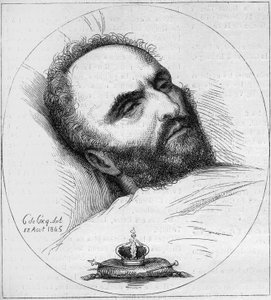 Portret van Karl Wilhelm Naundorff (1785-1845), Pruisische horlogemaker die beweerde koning van Frankrijk Louis XVII te zijn. Gravure uit de 19e eeuw.