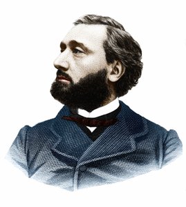 Portret van Léon Gambetta (1838-1882), Franse politicus.