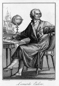 Portret van Leonhard Euler (1707 - 1783), Zwitsers wiskundige. door Unknown artist