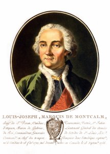 Portret van Louis-Joseph, Markies van Montcalm van Saint-Véran (1712-1759). Franse generaal, gestorven bij de verdediging van Quebec tegen de Engelsen