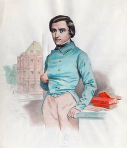 Portret van Louis Blanc (1811 - 1882), Franse politicus en historicus. Gravure uit de 19e eeuw. Privécollectie.