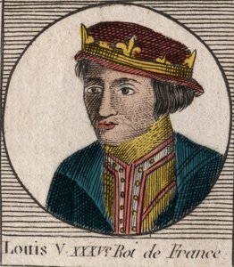 Portret van Lodewijk V de Luie (967-987), Koning van Frankrijk door Unknown artist