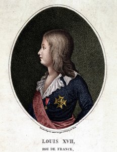 Portret van Lodewijk XVII, dauphin van Frankrijk - gravure van de 19e eeuw door Unknown artist