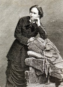 Portret van Louise Michel (1830 - 1905) tijdens haar deportatie naar Nouméa, Nieuw-Caledonië. 1873-1880. Gravure