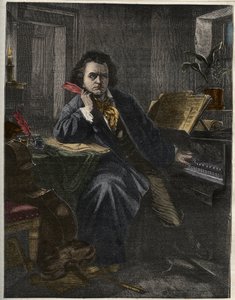 Portret van Ludwig van Beethoven (1770-1827), Duitse componist en pianist door Unknown artist
