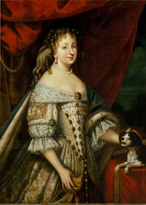 Portret van Maria Giovanna Battista di Savoia Nemours, echtgenote van Carlo Emanuele II. Anoniem schilderij. 17e eeuw Turijn, koninklijk paleis