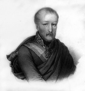 Portret van Maria José Isidoro de Bourbon, Don Carlos (1788 - 1855), infant van Spanje, gravure 19e eeuw door Unknown artist