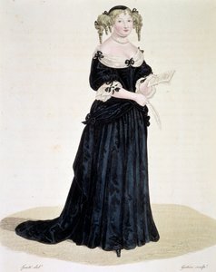 Portret van Marie de Rabutin-Chantal, Marquise de Sevigne (1626-1696), vrouw van letters. Gravure