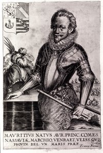 Portret van Maurits van Nassau, Prins van Oranje (geboren in Dillenburg)