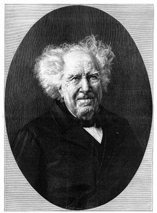 Portret van Michel Eugene (Michel-Eugene) Chevreul (1786-1889), Franse chemicus. Gravure in 