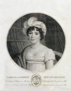 Portret van Mme de Staël - gravure
