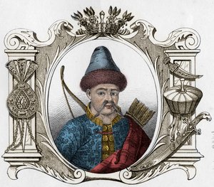 Portret van de Mongoolse monarch Timur (Tamerlane) (1336-1405) - Tamerlan (1336-1405) (of Timur Lang, 