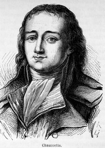 Portret van Pierre Gaspard Chaumette (1763-1794), Franse politicus, lid van de Cordeliers Club en aanklager - syndic van de Insurrectionele Gemeente van Parijs... Hij werd gearresteerd en geguillotineerd met gast extremisten door Unknown artist
