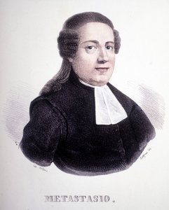 Portret van Pierre Metastase (of Pietro Metastasio) (1698 - 1782). door Unknown artist