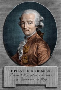 Portret van Pilâtre de Rozier (1756 - 1785), Franse natuurkundige en luchtvaartpionier (eerste reis in een heteluchtballon)