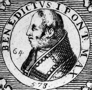 Portret van paus Benedictus I door Unknown artist