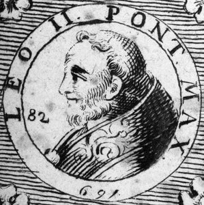 Portret van paus Leo II (682-683) door Unknown artist
