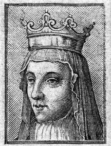 Portret van Radegonde, koningin van Frankrijk, vrouw van Clotaire door Unknown artist