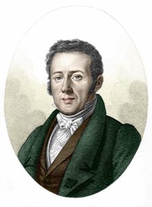 Portret van René Primrose Lesson (1794-1849), natuuronderzoeker en bioloog door Unknown artist