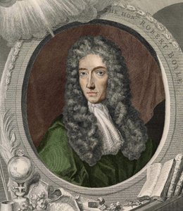 Portret van Robert Boyle (1627 - 1691), Ierse natuurkundige en scheikundige. door Unknown artist