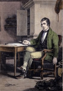Portret van Robert Burns, Schotse dichter (1759-1796). door Unknown artist