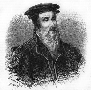 Portret van Robert I Estienne (1498 - 1559) humanist, uitgever en drukker. door Unknown artist