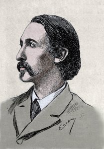 Portret van Robert Louis Stevenson (1850-1894), Britse schrijver door Unknown artist