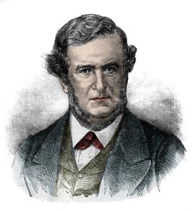 Portret van Salustiano Olozaga (1805-1873), Engelse politicus, diplomaat en schrijver - gravure 1870 door Unknown artist