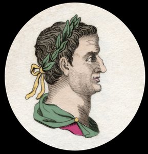 Portret van Servius Sulpicius Galba (3 v.Chr.-69 n.Chr.), Romeinse keizer. Gravure uit de 19e eeuw door Unknown artist