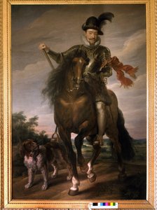 Portret van Sigismond III Vasa (1566 - 1632) te paard. door Unknown artist