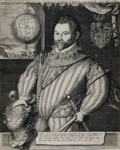 Portret van Sir Francis Drake (circa 1540-1596), Engelse navigator.