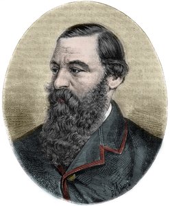 Portret van Sir Samuel Baker (1821-1893) (gravure uit 