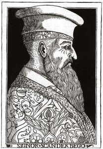 Portret van Skanderbeg (1403 - 1468), Albanese krijgsheer door Unknown artist