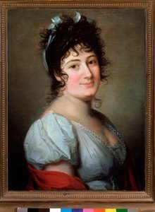 Portret van Teresa Bertinotti Radicati (1776-1854) Italiaanse zangeres. Anoniem schilderij. 19e eeuw. Bologna, civico museo bibliografico