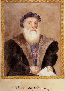 Portret van Vasco de Gama - in "The Life of Prince Henri of Portugal surnamed the Navigator" door Richard Henri Major