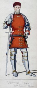 Portret van Vittore Pisani. Venetiaanse admiraal (1324 - 1380). door Unknown artist
