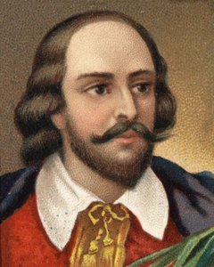 Portret van William Shakespeare (1564-1616), Engelse schrijver. door Unknown artist