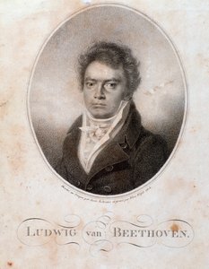 Portret van Duitse componist Ludwig van Beethoven (1770-1827) door Unknown artist