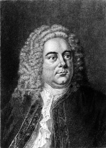 Portret van de Engelse componist van Duitse afkomst George Frederick Handel (Georg Friedrich Handel) door Unknown artist