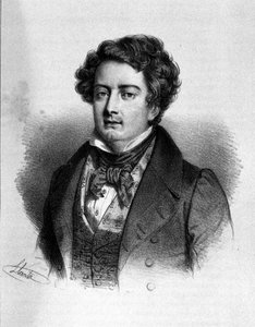 Portret van de Franse tenor Adolphe Nourrit (1802 - 1839).