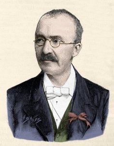 Portret van de Duitse archeoloog Heinrich (Henri) Schliemann (1822-1890) door Unknown artist