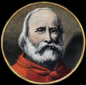 Portret van de Italiaanse militair en politicus Giuseppe Garibaldi (1807-1882). Privécollectie