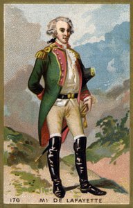 Portret van de Markies de Lafayette (1757-1834). Chromolithografie eind 19e eeuw.
