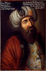 Portret van de Ottomaanse soldaat Pasha Kara Mustafa van Merzifon