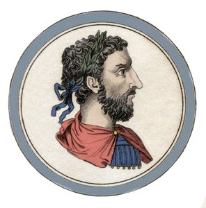 Portret van de Romeinse keizer Marcus Aurelius (Caesar Marcus Aurelius Antoninus Augustus) (121-180) door Unknown artist