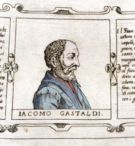 Portret van de cartograaf (geograaf) Giacomo Gastaldi (? - 1566) door Unknown artist