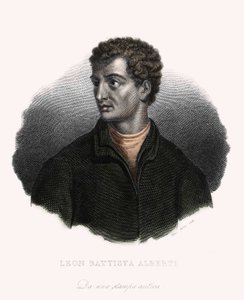 Portret van de filosoof, Italiaanse humanistische architect Leon Battista Alberti (1406-1472).
