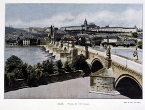 Praag, Karelsbrug, eind 19e eeuw