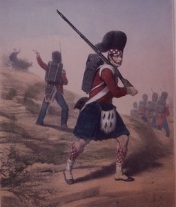 Soldaat, 93rd Highlanders door Unknown artist
