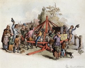 Openbaar rijden in Groot-Brittannië - lithografie, begin 19e eeuw door Unknown artist